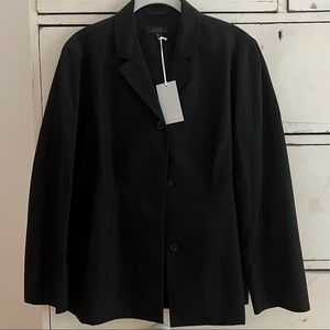 New with tags COS Black Cotton/Linen Jacket, size 12